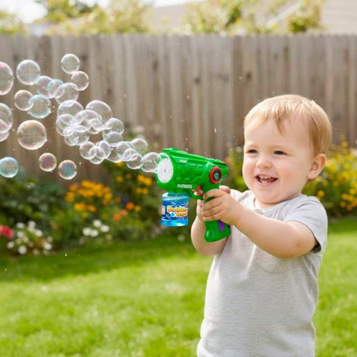 Пістолет для мильних бульбашок Bubble Gun на батарейках автоматичний з розчином, Зелений (2081635)