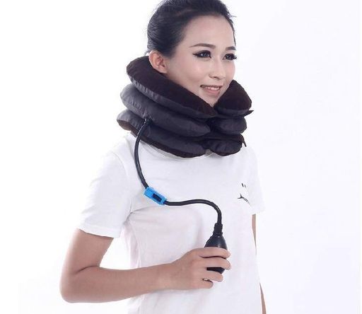 Масажер - комір для шиї Tractors for cervical spine ∙ Лікувальний надувний комір для розвантаження та масажу шиї (2081675)