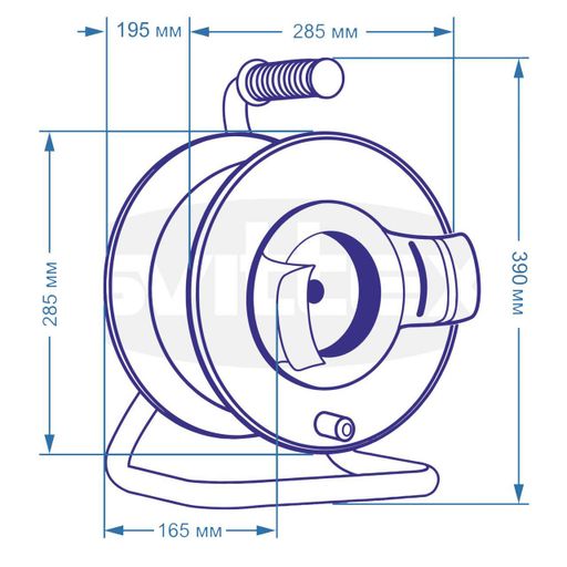 Подовжувач на котушці Svittex 2х1,5 мм² 3680Вт 80 м Помаранчевий (SV-252) (2082002)