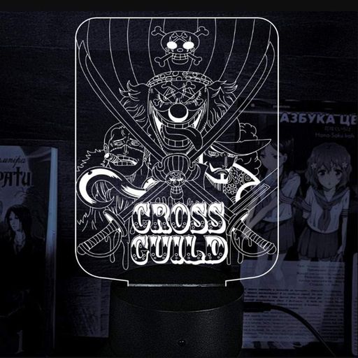 Світильник-нічник Bioworld Крос Гільдія One Piece USB Різнокольоровий (28017) (2082177)