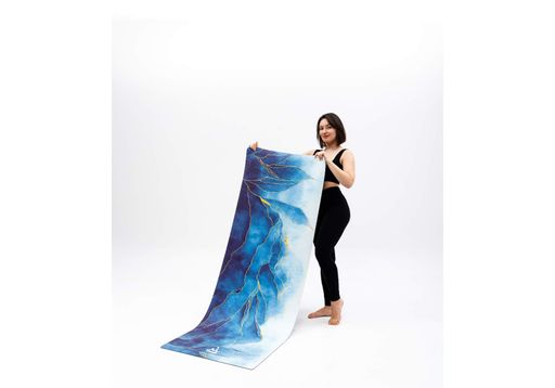 Килимок для йоги Rao Sitara Midnight Marble 183x68x0.3 см Синій (23276) (2082516)