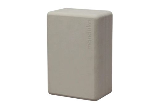 Блок для йоги Manduka Recycled Foam Linen 10x15x23 см Сірий (22023) (2082540)