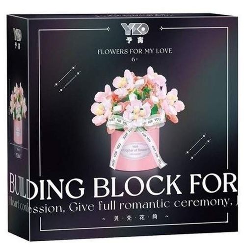 Конструктор No Brand Pink Bouquet Floral Luxury 544 деталі Різнокольоровий (2104619301) (2082928)