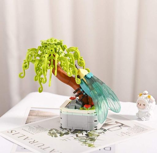 Конструктор No Brand Palm & Cicada Bonsai 186 деталей Різнокольоровий (2104619339) (2082935)