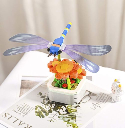 Конструктор No Brand Marigold & Dragonfly Bonsai 214 деталей Різнокольоровий (2104619340) (2082936)