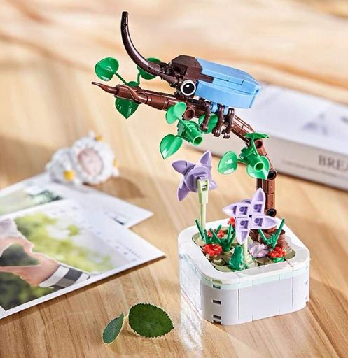 Конструктор інтер'єрний No Brand Bonsai Жук-Носоріг 188 деталей Різнокольоровий (2104619342) (2082938)