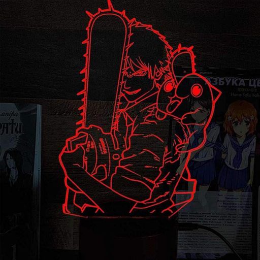 Світильник-нічник Bioworld Chainsaw Man USB Різнокольоровий (28009) (2083398)