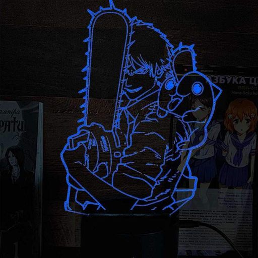 Світильник-нічник Bioworld Chainsaw Man USB Різнокольоровий (28009) (2083398)