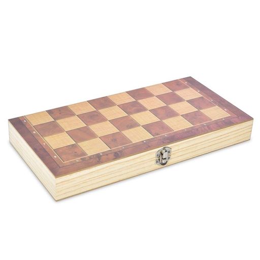 Набор настольных игр "Шахматы, нарды, шашки 3 в 1" W6628 деревянные Bambi (2083556)