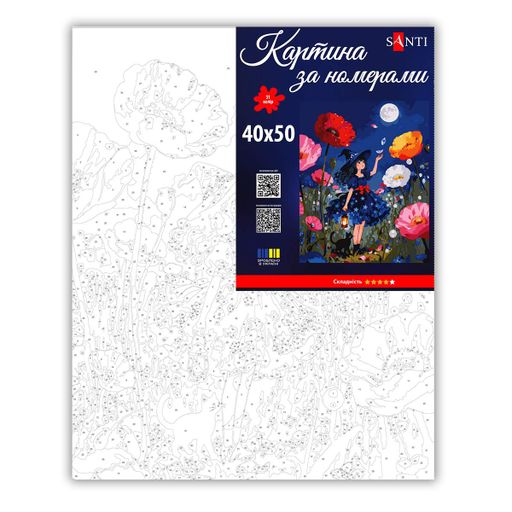Картина за номерами Santi Маленька фея 40x50 см Різнокольоровий (955787) (2083590)