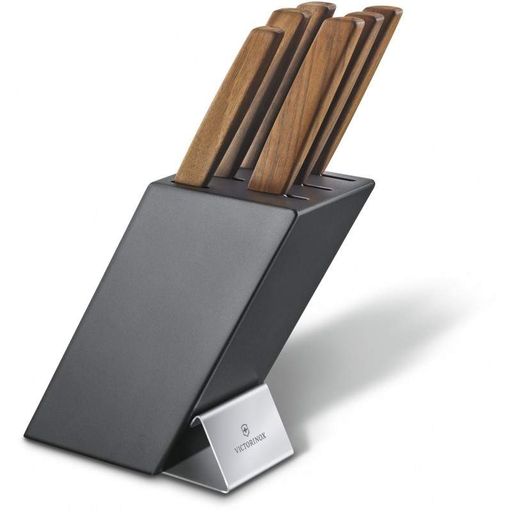 Кухонний набір із підставкою Victorinox Swiss Modern Cutlery Block 6 предметів Коричневий (6.7186.6) (2083949)