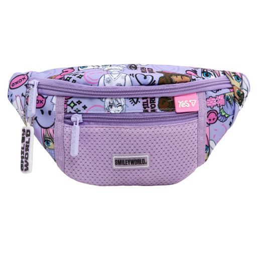 Сумка на пояс YES SP-36 Smiley World. Anime 26x12x6 см Фіолетовий (550549) (2084076)