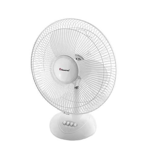 Настольный вентилятор 3 скорости автоповорот диаметр 43см 40Вт Domotec MS-1626 белый (2085143)