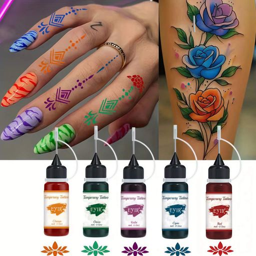 Хна для временного тату EYIR Temporary Tattoo, цвет Черный, 15 мл (2085201)