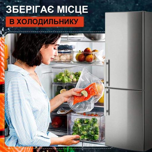 Пакети для вакууматора 20см гофрована плівка 5м в рулоні змінна плівка для вакуумного пакувальника UKC 20х500см (2085212)