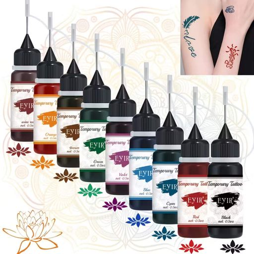 Хна для временного тату EYIR Temporary Tattoo, цвет Голубовато-бирюзовый, 15 мл (2085214)