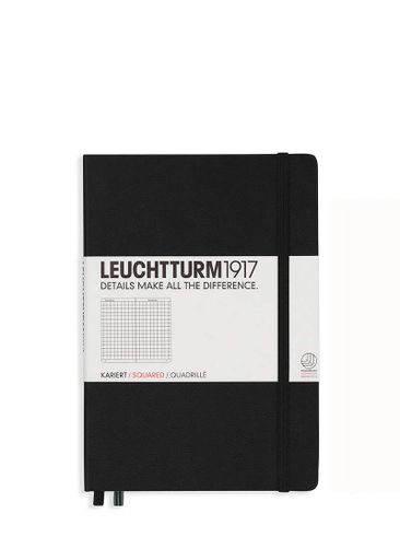 Блокнот Leuchtturm1917 Середній, чорний, клітинка (315928) (2085247)