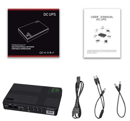 Powerbank UPS 10400мАч для WI-Fi роутера конвертора, камер, выходы 12V, 9V, 5v (до 10 часов автономной работы) источник бесперебойного питания ИБП повербанк (2085276)