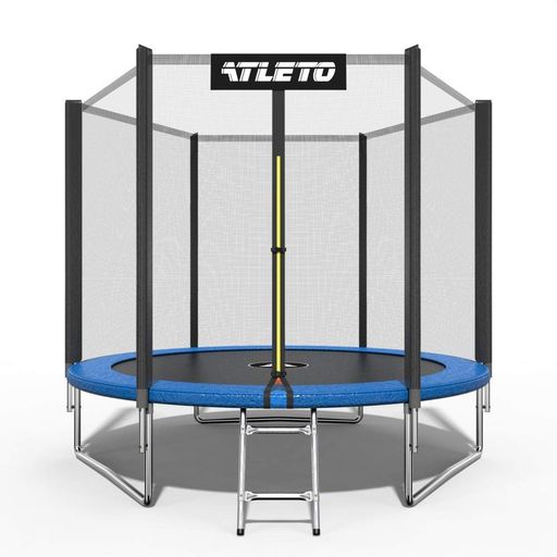 Батут дитячий з сіткою та драбинкою 252 см Atleto + подарунок м'ячик (2085624)