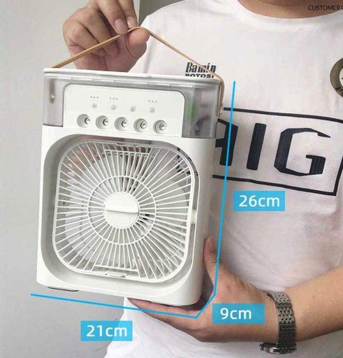 Вентилятор кондиціонер зволожувач 3в1 з контейнером для льоду Mini Portable USB Air Cooling Fan 9418 (2085909)