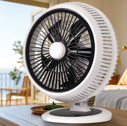Настольный лопастный вентилятор Wimpex WX-918  Поворотная сетевая ветродуйка 50Вт Белый/Черный (2085945)