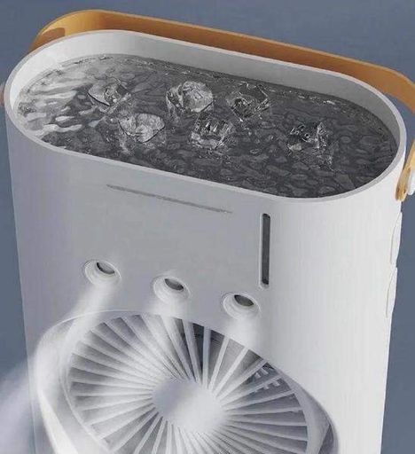 Акумуляторний настільний подвійний вентилятор Double-ended Spray Fan МКС-127 Вітродуйка з RGB підсвічуванням Білий (2085972)