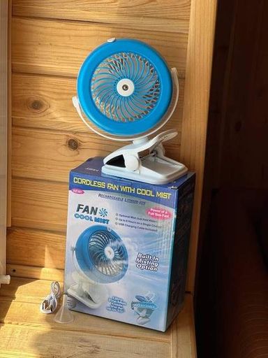 Аккумуляторный настольный вентилятор Moltis Mini Fan WX 6503 на прищепке 1000mAh Ветродуйка 5Вт 4 Голубой (2085977)