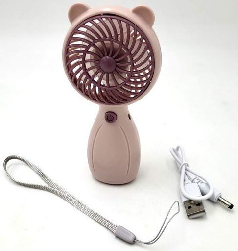 Портативний ручний вентилятор Handy Mini Fan JX-998 на акумуляторі з ручкою міні вітродуйка 2,5Вт Pink (2086034)
