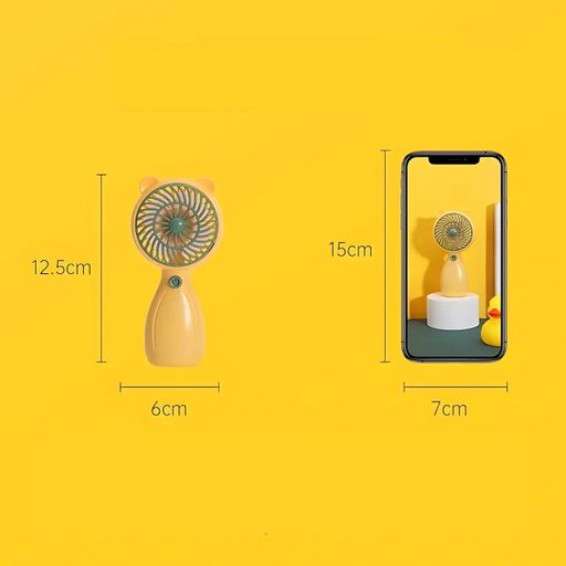 Портативний ручний вентилятор Handy Mini Fan JX-998 на акумуляторі з ручкою міні ветродуйка 2,5Вт Жовтий (2086037)