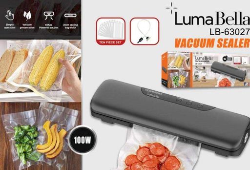 Вакууматор LumaBella LB-63027 10 пакетів та шланг для контейнерів 100 вт Чорний (2086057)