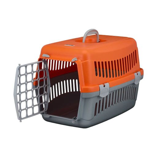 Переноска для собак и кошек AnimAll серо-оранжевая, 48.5*32.5*32.5, до 10 кг