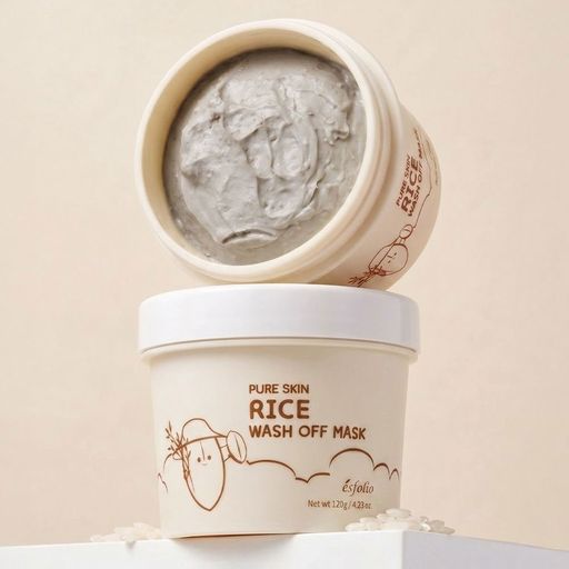 Змивна маска для обличчя Esfolio Pure Skin Rice Wash Off Mask з екстрактом рису, 120 г