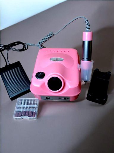 Фрезер для маникюра Bee Nails-335 45000 оборотов 30W розовый + пилочка в подарок (2087074)