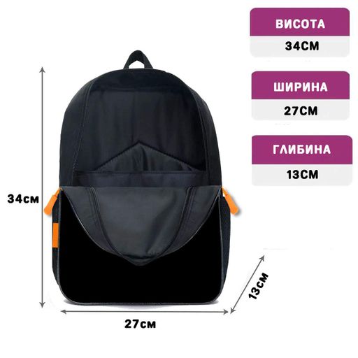Рюкзак дитячий No Brand Labubu 34х27х13 см Різнокольоровий (02753) (2087500)