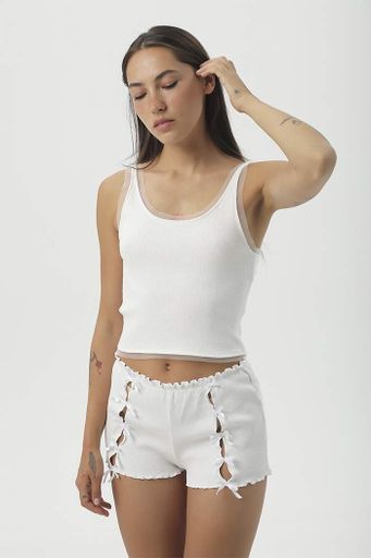 Жіноча піжама Perfect Female Bow Молочний XS (196PJ-38SS-mi) (2088015)
