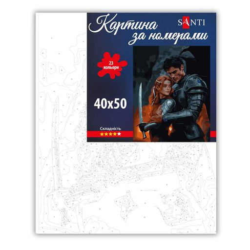 Картина за номерами Santi Шипи та троянди Фейра та Різонт 40x50 см Різнокольоровий (955061) (2088246)