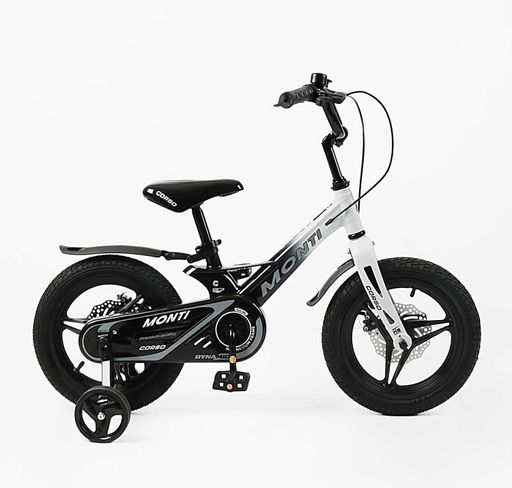Дитячий двоколісний велосипед Corso Monti MT-231 14" Біло-чорний (182983) (2088501)