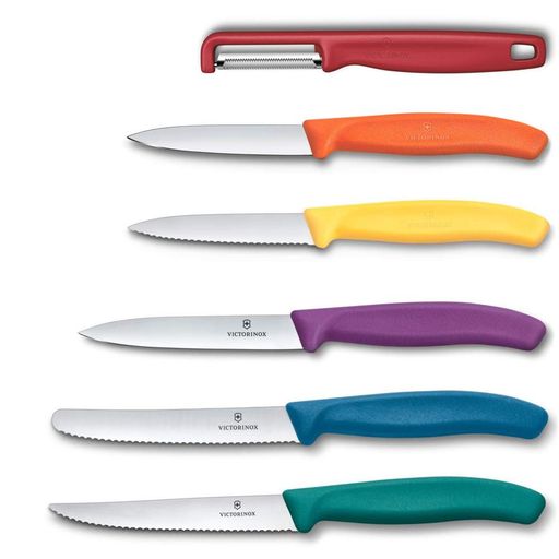 Кухонний набір з підставкою Victorinox Swiss Classic Cutlery Block Різнокольоровий 7 шт (6.7126.6C1) (2088659)