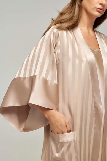 Халат Marc & Andre на запах однотонное, пеньюар Золотой (W22-00SS201-L) (2088900)