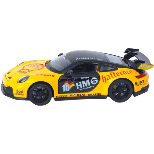 Іграшкова машинка Porsche 911 GT3 RS 1:32 металева зі світлом і звуком інерційна відкривні двері капот багажник (2089059)