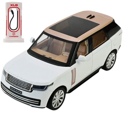 Машинка Range Rover L460 електромобіль 1:24 металева, світлові ефекти, відкривні елементи, інерційна, станція зарядки (2089157)