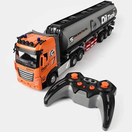 Радіокерована фура бензовоз Oil Tanker 1:24 для дітей, акумулятор, USB зарядка, світло фар, звукові ефекти, 47.5 см (2089224)