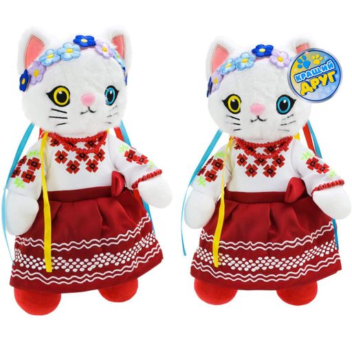 Плюшевая Кошка Украиночка 31 см Патриотическая Игрушка (2089618)