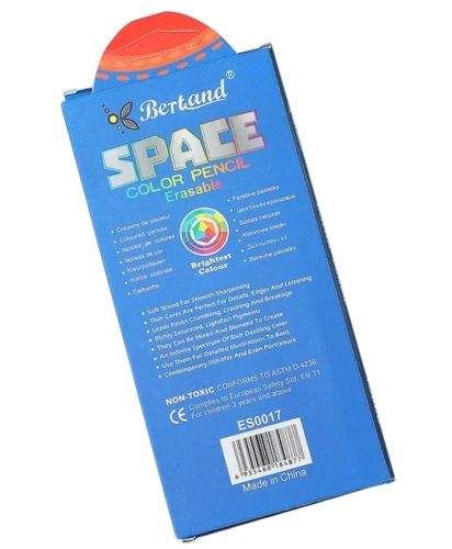 Bertand ные карандаши, из белой древесины, Space 12 шт. в упаковке, Миксвидов (297785) (2089925)