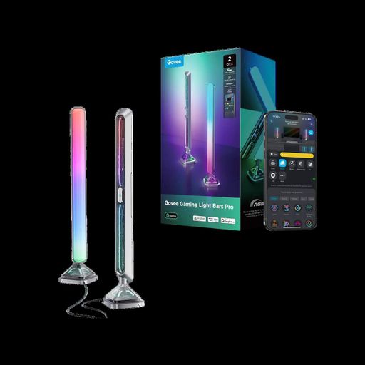 Набір адаптивного підсвічування для компьютера, Govee H6048 Govee Gaming Light Bars Pro, RGBIC, WI-FI/Bluetooth, чорний (2090174)