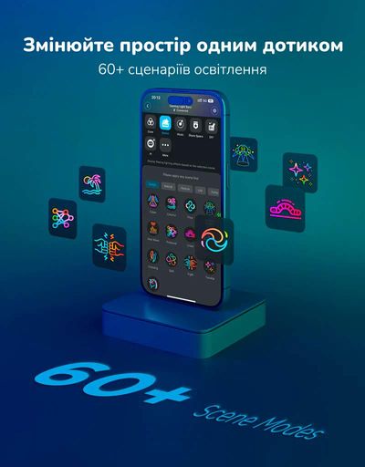Набір адаптивного підсвічування для компьютера, Govee H6048 Govee Gaming Light Bars Pro, RGBIC, WI-FI/Bluetooth, чорний (2090174)