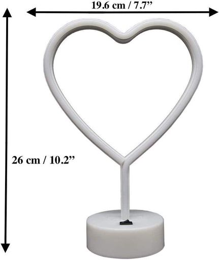 Декоративний настільний неоновий світильник "Love" червоний батарейках/USB 30*20 см (2090236)