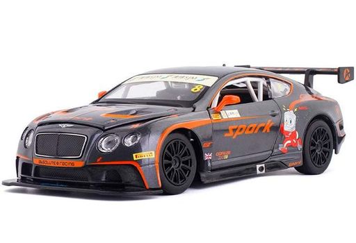 Металлическая машинка Bentley Continental GT3 1:24, реалистичные световые и звуковые эффекты Автопром (2090278)