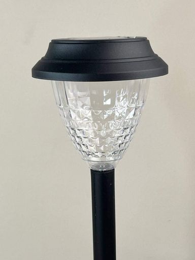 Садові світильники на сонячній батареї Garden Path Light RGB 6 шт водонепроникні LED ліхтарики для доріжок та саду Чорний (2090410)