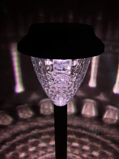 Садові світильники на сонячній батареї Garden Path Light RGB 6 шт водонепроникні LED ліхтарики для доріжок та саду Чорний (2090410)